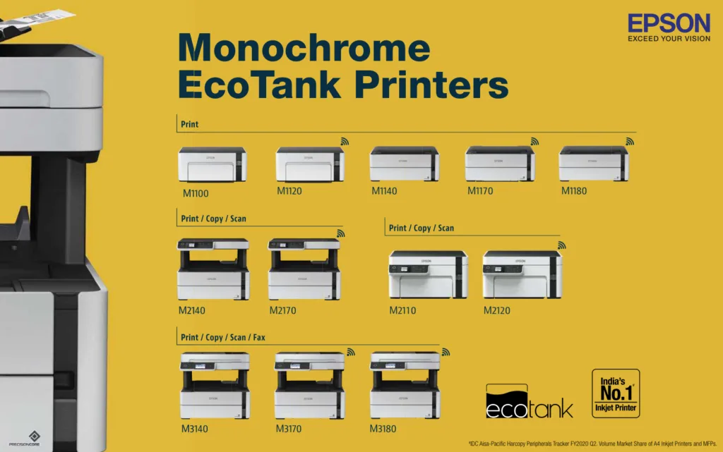 Epson Monochrome InkTank Printer range